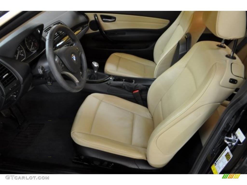 Savanna Beige Interior 2008 BMW 1 Series 128i Coupe Photo #41353663