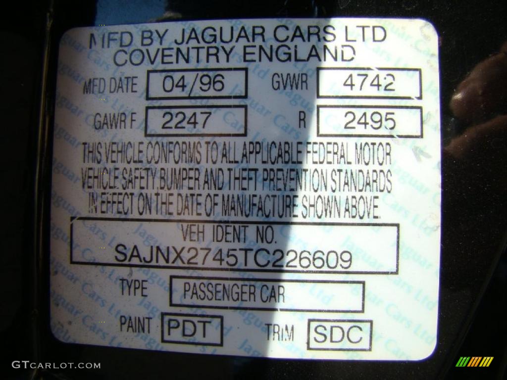 1996 XJ Color Code PDT for Black Photo #41353811