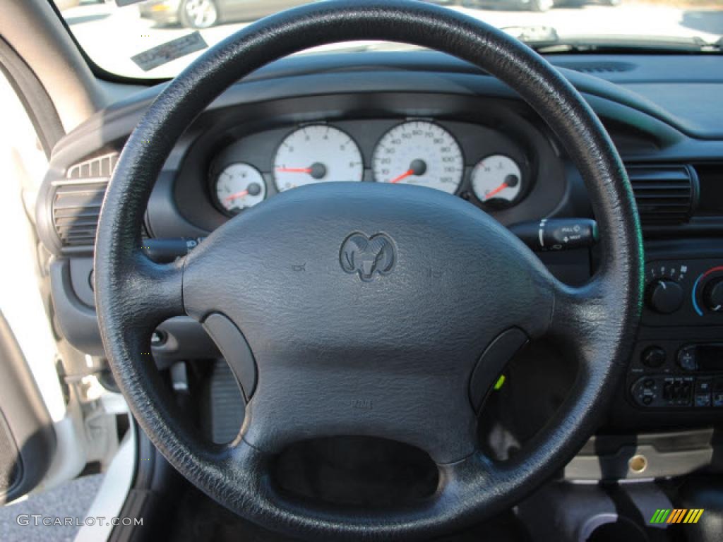 2002 Dodge Stratus SE Sedan Dark Slate Gray Steering Wheel Photo #41357275