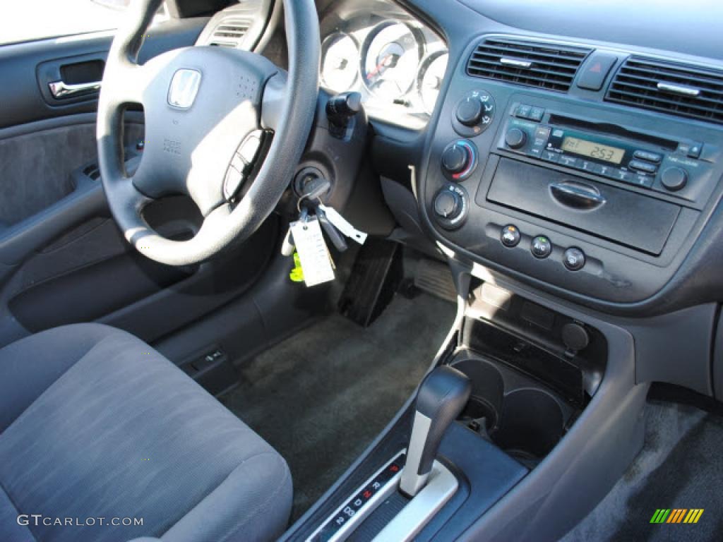 2004 Civic LX Sedan - Nighthawk Black Pearl / Gray photo #19