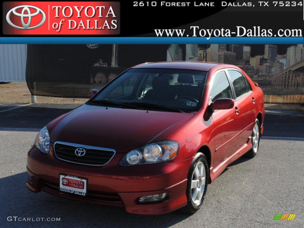 Impulse Red Pearl Toyota Corolla