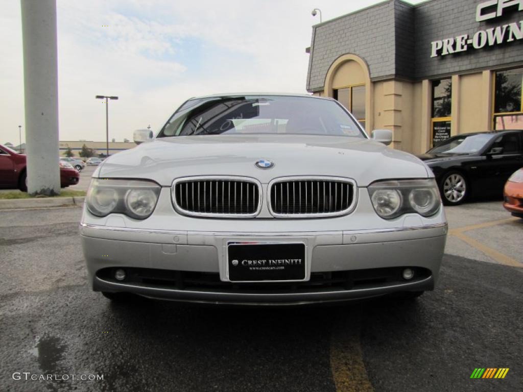 2003 7 Series 745Li Sedan - Titanium Silver Metallic / Basalt Grey/Stone Green photo #2