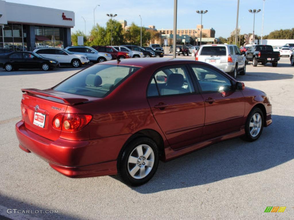 2007 Corolla S - Impulse Red Pearl / Dark Charcoal photo #4