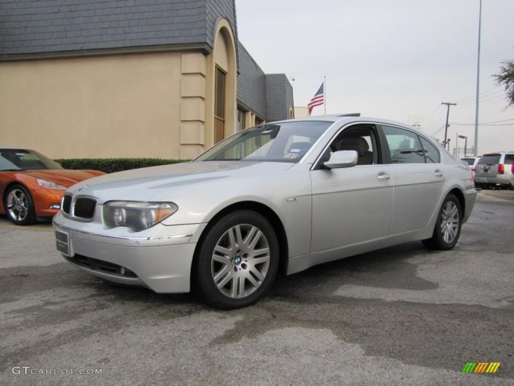 2003 7 Series 745Li Sedan - Titanium Silver Metallic / Basalt Grey/Stone Green photo #3