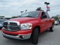 2008 Flame Red Dodge Ram 1500 Big Horn Edition Quad Cab  photo #1