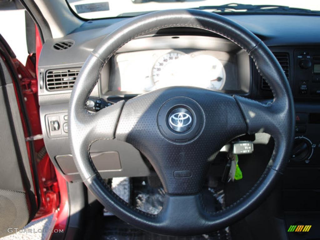 2007 Corolla S - Impulse Red Pearl / Dark Charcoal photo #14