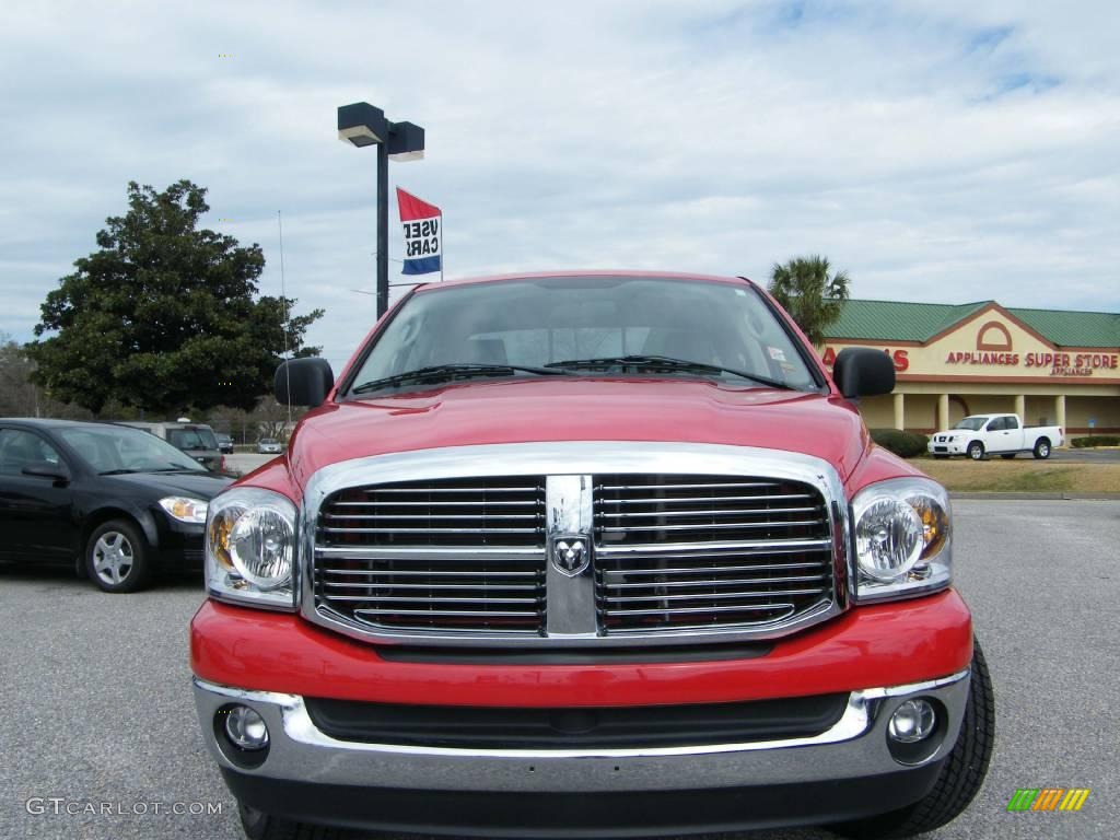 2008 Ram 1500 Big Horn Edition Quad Cab - Flame Red / Medium Slate Gray photo #8