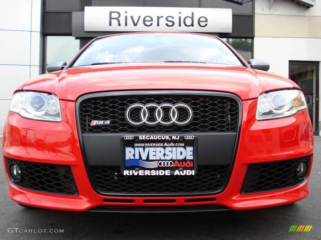 2008 RS4 4.2 quattro Sedan - Misano Red Pearl Effect / Black/Crimson Red photo #2