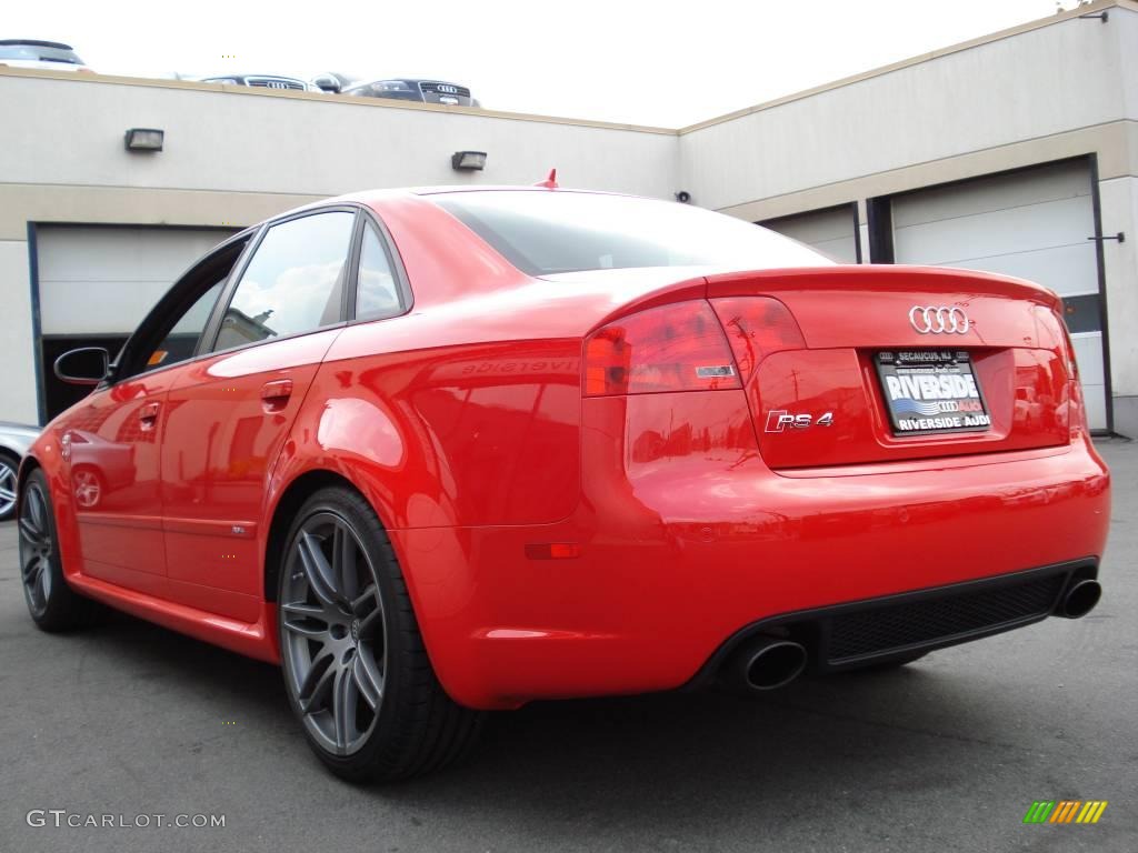 2008 RS4 4.2 quattro Sedan - Misano Red Pearl Effect / Black/Crimson Red photo #6