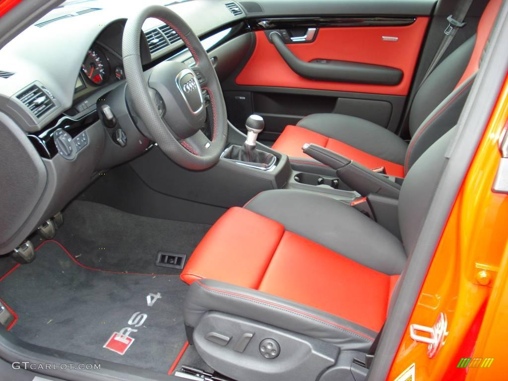 2008 RS4 4.2 quattro Sedan - Misano Red Pearl Effect / Black/Crimson Red photo #7