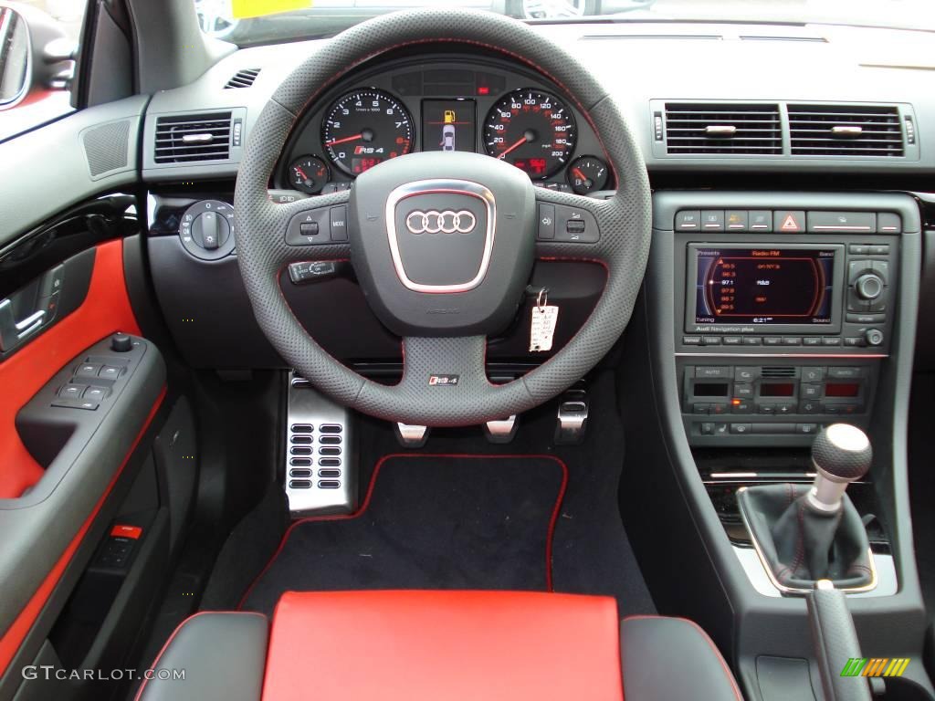 2008 RS4 4.2 quattro Sedan - Misano Red Pearl Effect / Black/Crimson Red photo #8