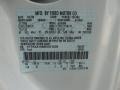 Z1: Oxford White 2008 Ford F250 Super Duty XL SuperCab 4x4 Color Code
