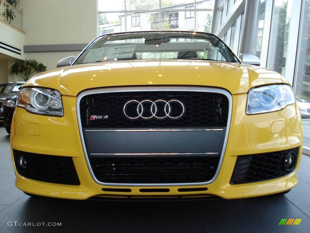 2008 RS4 4.2 quattro Convertible - Imola Yellow / Black photo #2