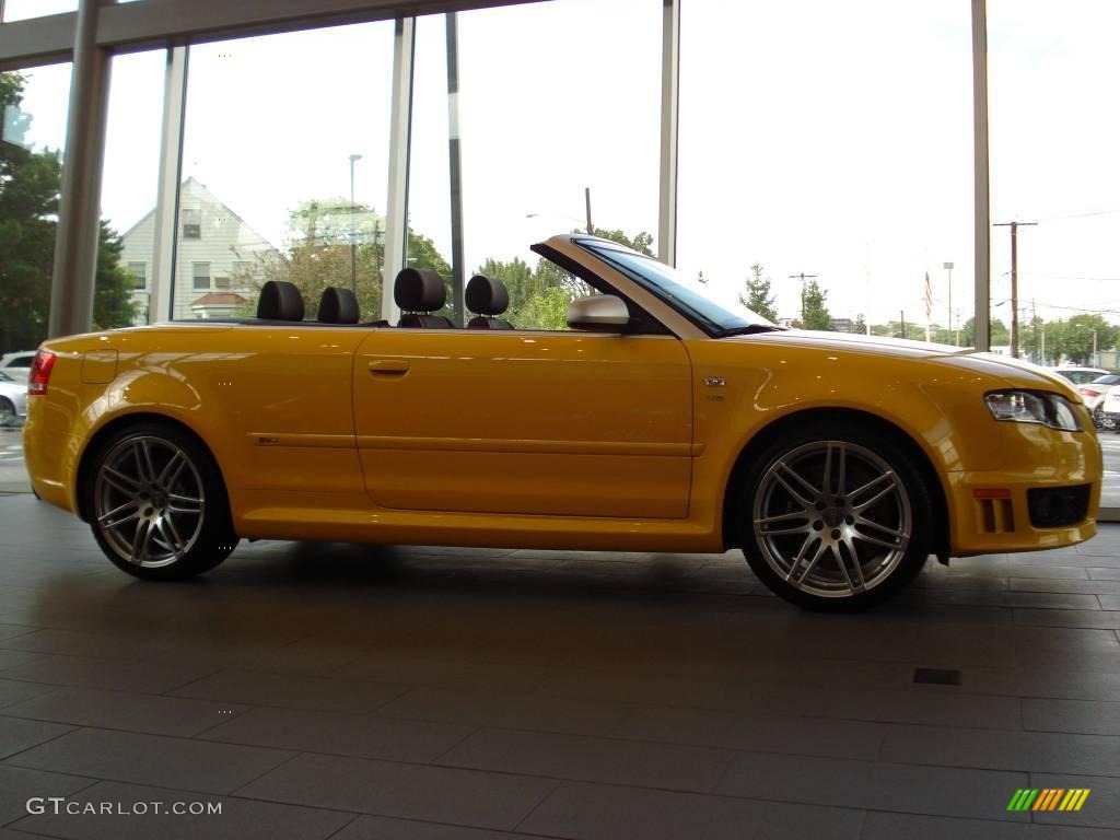 2008 RS4 4.2 quattro Convertible - Imola Yellow / Black photo #3
