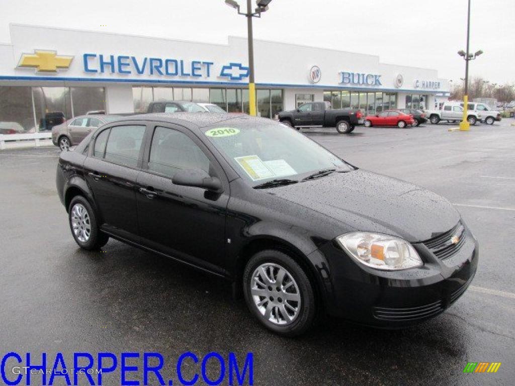 2010 Cobalt LS Sedan - Black / Gray photo #1