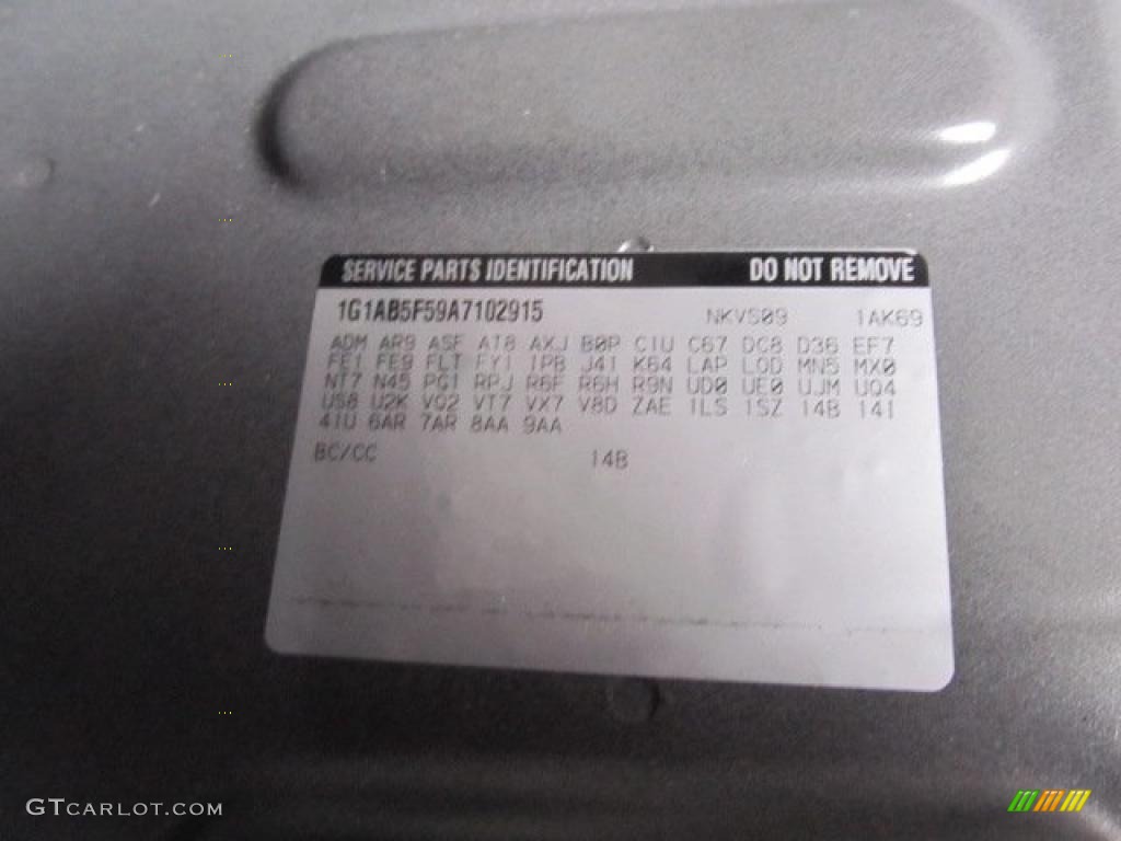 2010 Cobalt LS Sedan - Black / Gray photo #22