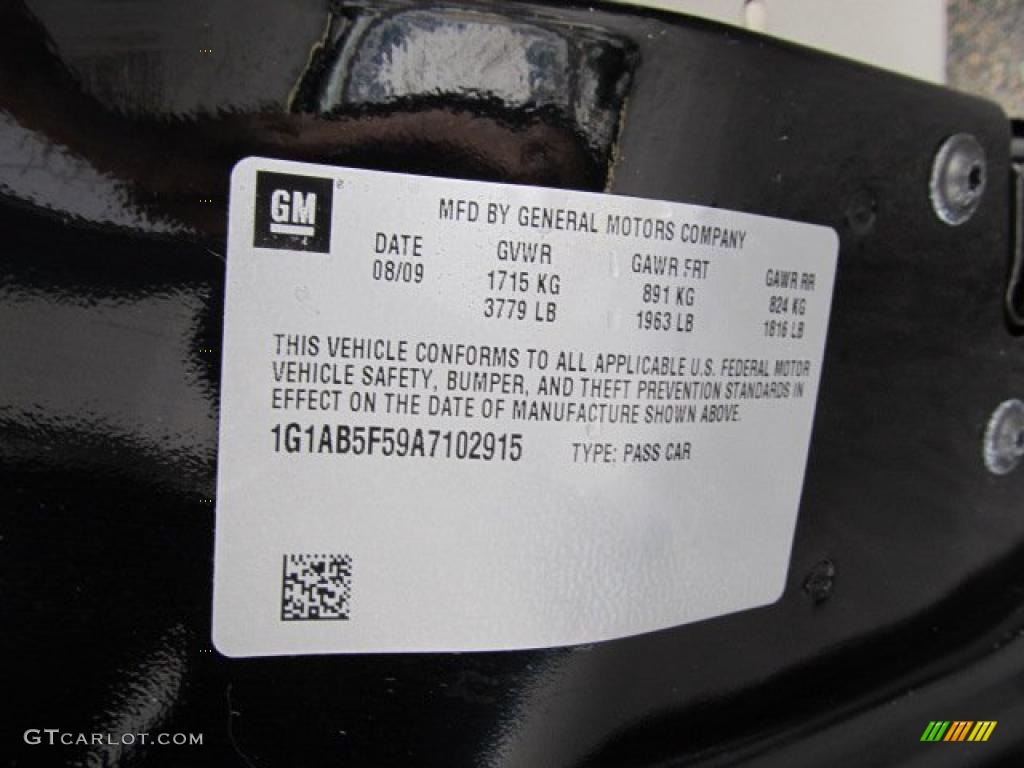 2010 Cobalt LS Sedan - Black / Gray photo #23