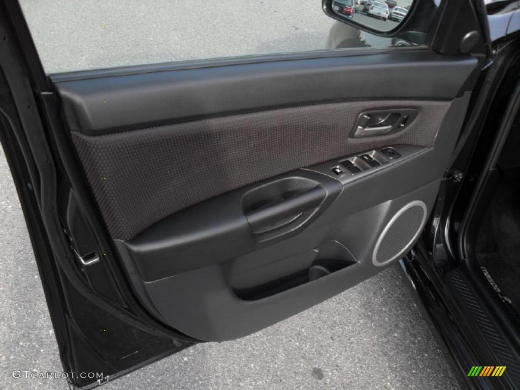 2008 Mazda MAZDA3 s Touring Hatchback Black Door Panel Photo #41378692