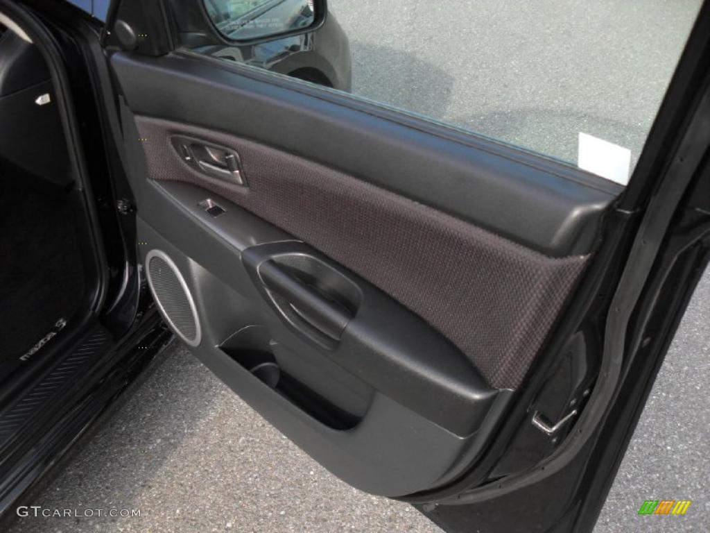 2008 Mazda MAZDA3 s Touring Hatchback Black Door Panel Photo #41378884