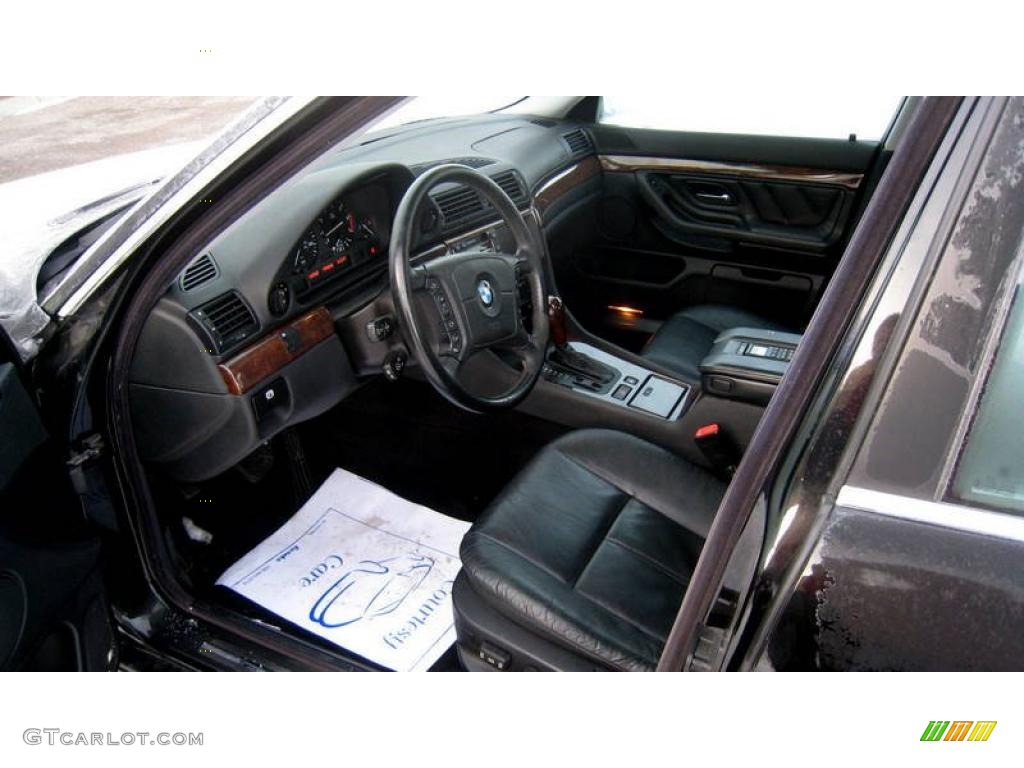 Black Interior 1998 BMW 7 Series 740iL Sedan Photo #41382084