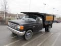 1987 Black Ford F350 XLT Regular Cab 4x4 Dump Truck  photo #6