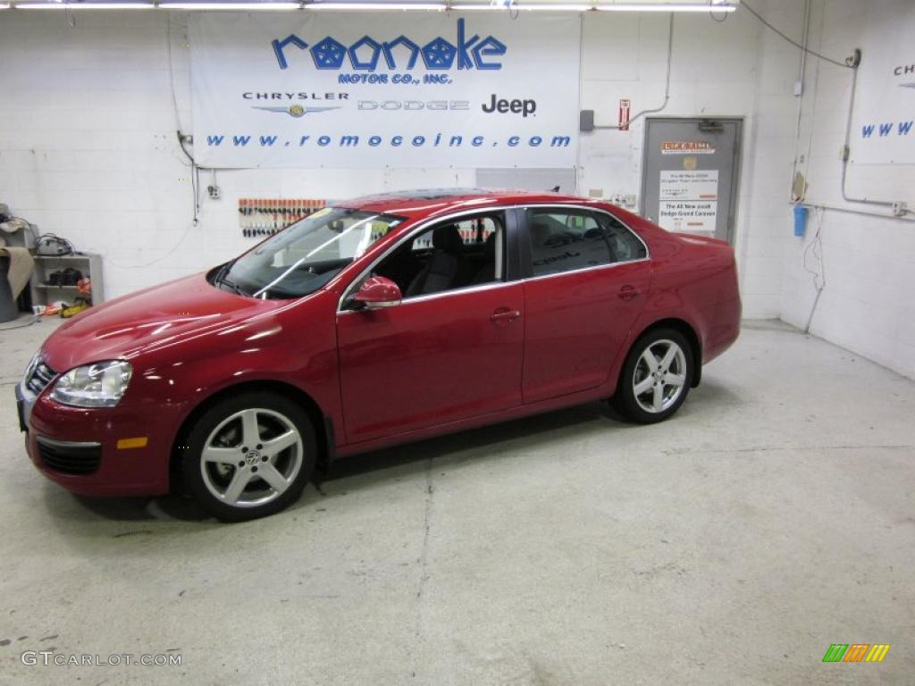 2009 Jetta TDI Sedan - Salsa Red / Anthracite photo #2