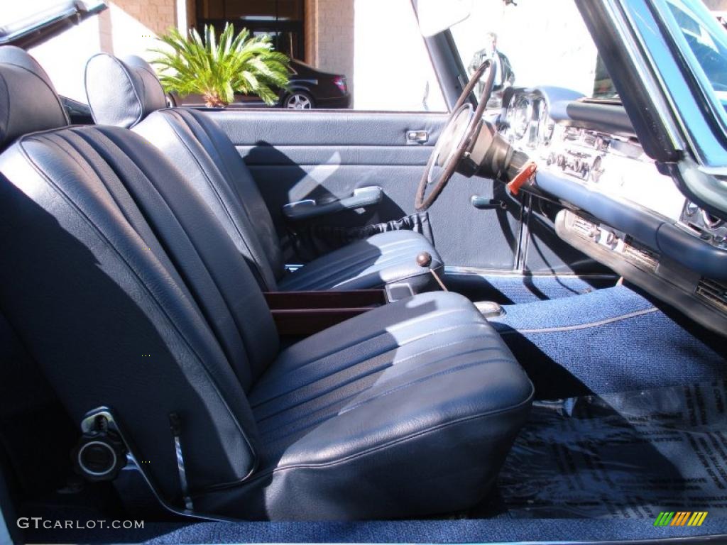 Blue Interior 1969 Mercedes-Benz SL Class 280 SL Roadster Photo #41387316