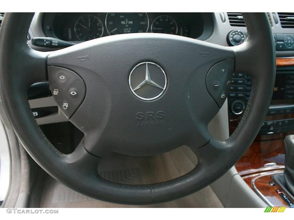 2004 Mercedes-Benz E 320 Sedan Ash Steering Wheel Photo #41388760