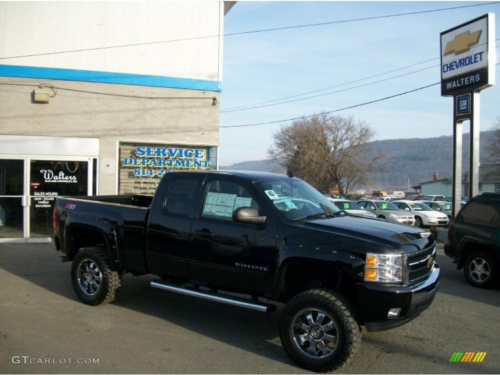 2011 Silverado 1500 LT Extended Cab 4x4 - Black / Ebony photo #13