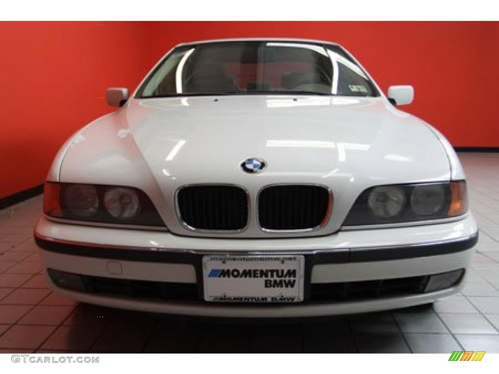 1998 5 Series 528i Sedan - Alpine White III / Beige photo #10