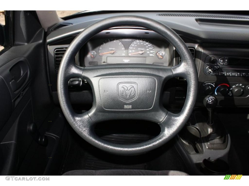 2003 Dodge Dakota SXT Regular Cab Dark Slate Gray Steering Wheel Photo #41393064