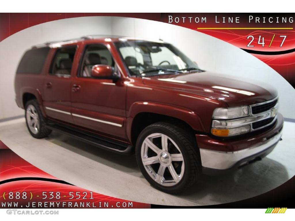 2003 Suburban 1500 LT 4x4 - Redfire Metallic / Gray/Dark Charcoal photo #1