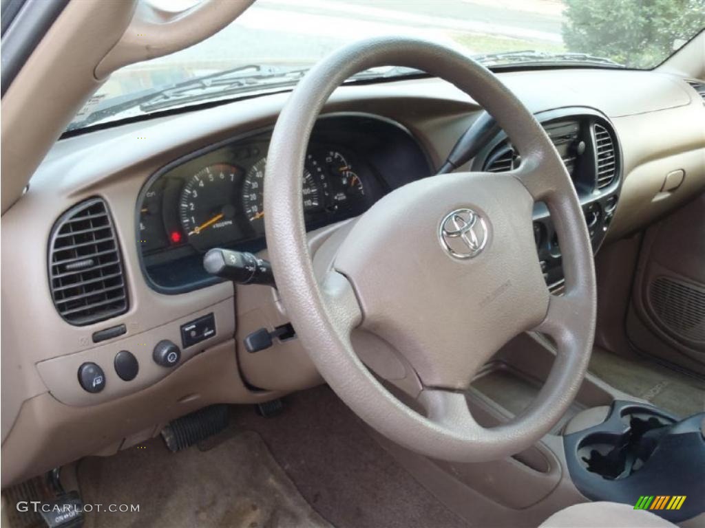 2003 Toyota Tundra SR5 Access Cab 4x4 Oak Steering Wheel Photo #41395412