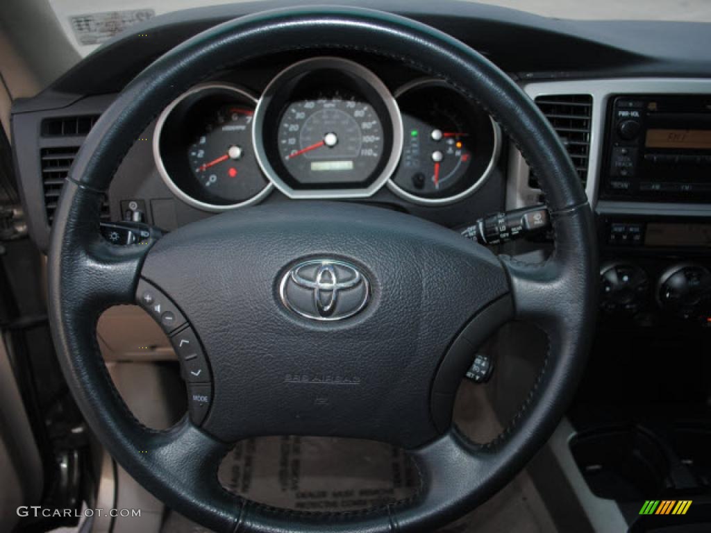 2006 Toyota 4Runner SR5 Taupe Steering Wheel Photo #41396176