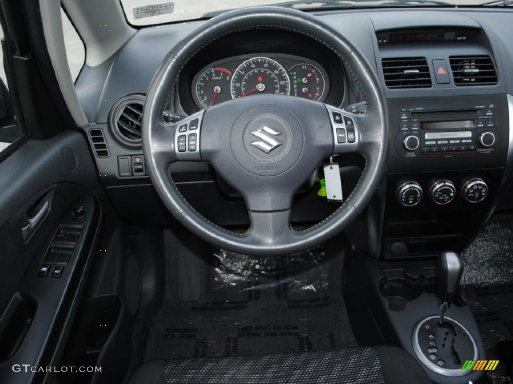 2008 SX4 Crossover AWD - Azure Grey Metallic / Black photo #9