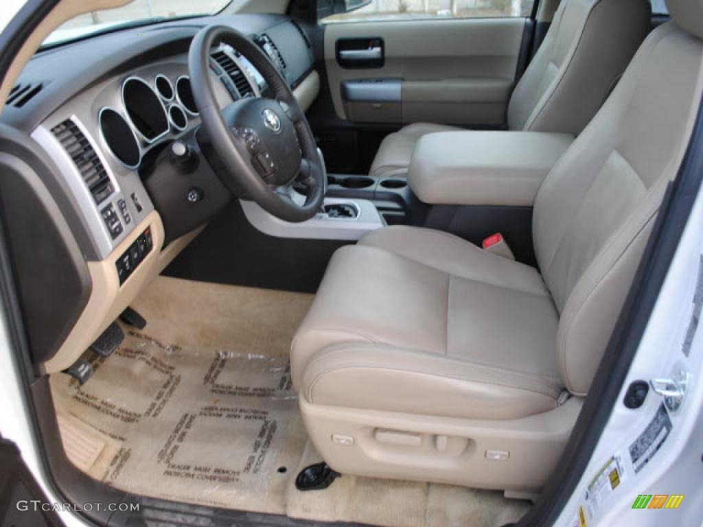 Sand Beige Interior 2008 Toyota Sequoia Platinum 4WD Photo #41397692