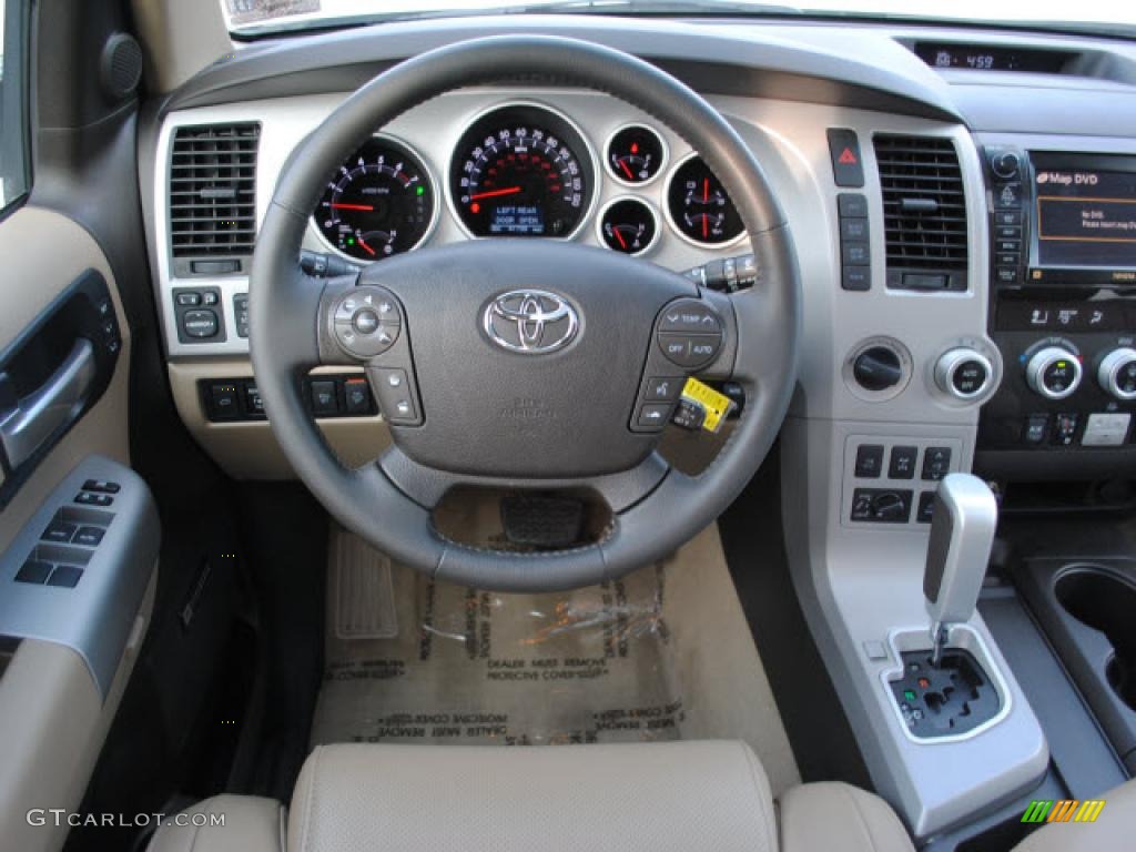 2008 Toyota Sequoia Platinum 4WD Sand Beige Dashboard Photo #41397708