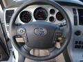 2008 Toyota Sequoia Sand Beige Interior Steering Wheel Photo