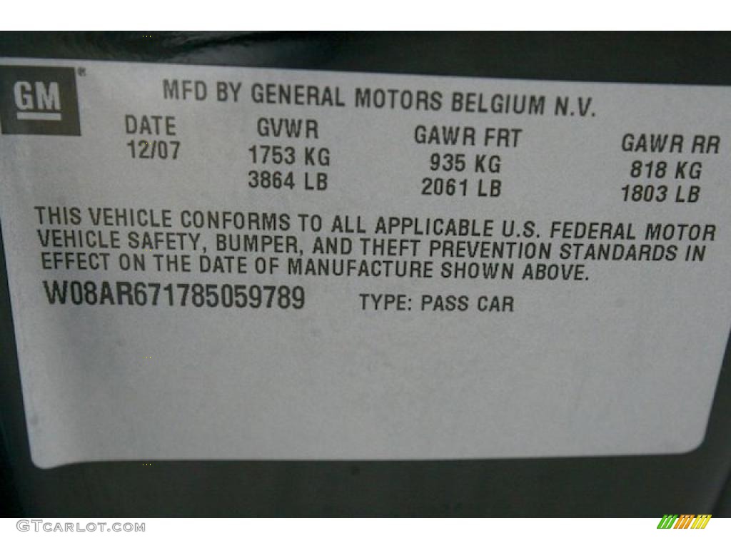 2008 Astra XE Sedan - Black Sapphire / Charcoal photo #14