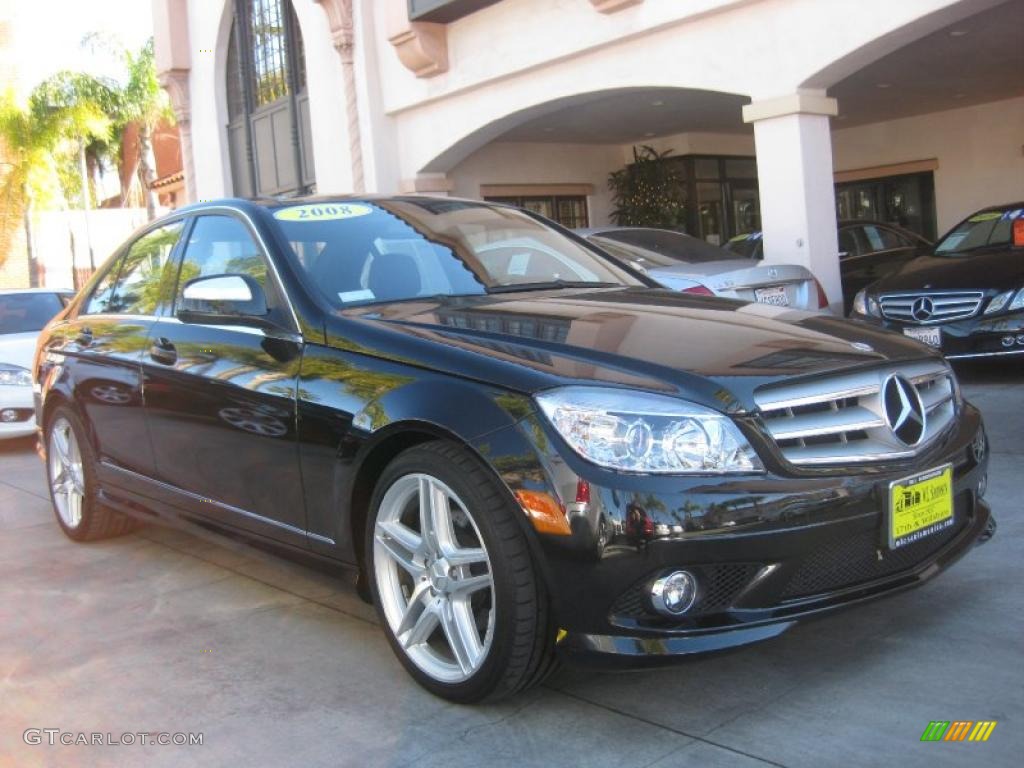 2009 C 300 Sport - Obsidian Black Metallic / Black photo #1