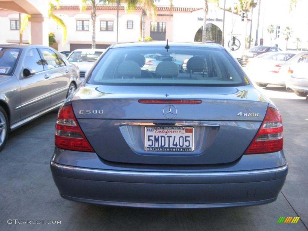 2005 E 500 4Matic Sedan - Tealite Blue Metallic / Stone photo #3