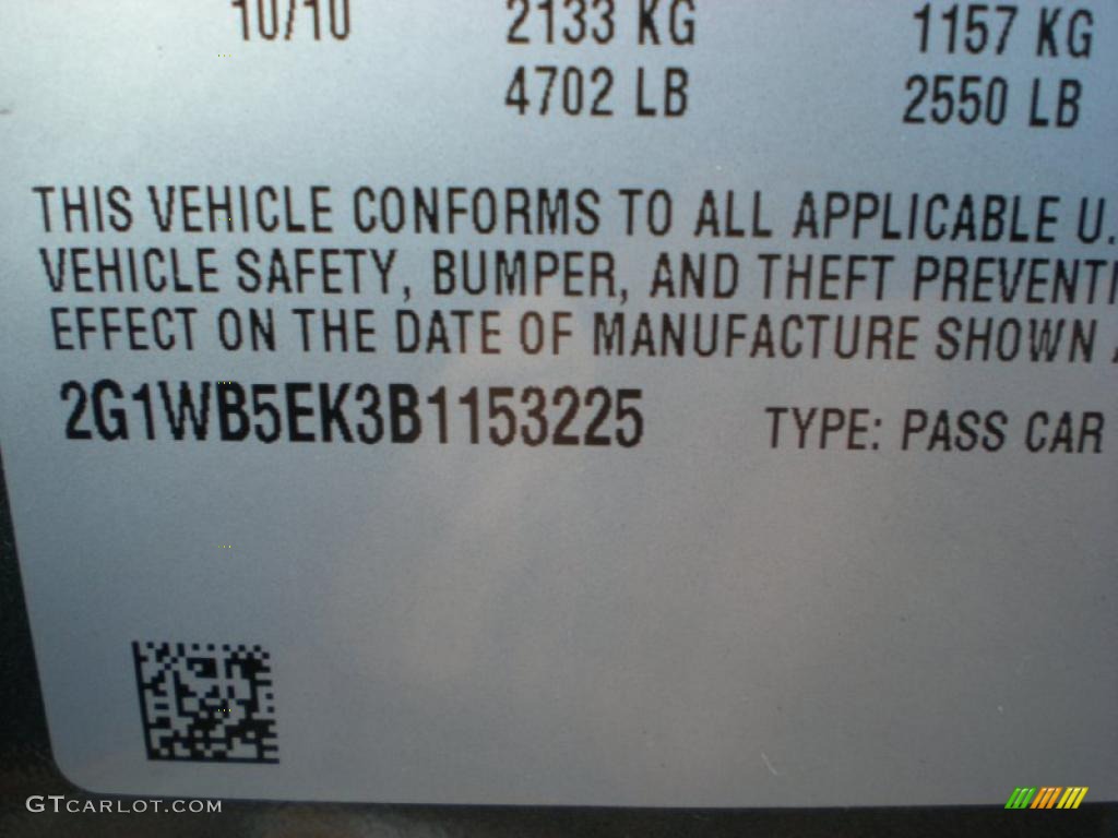 2011 Impala LT - Cyber Gray Metallic / Gray photo #5