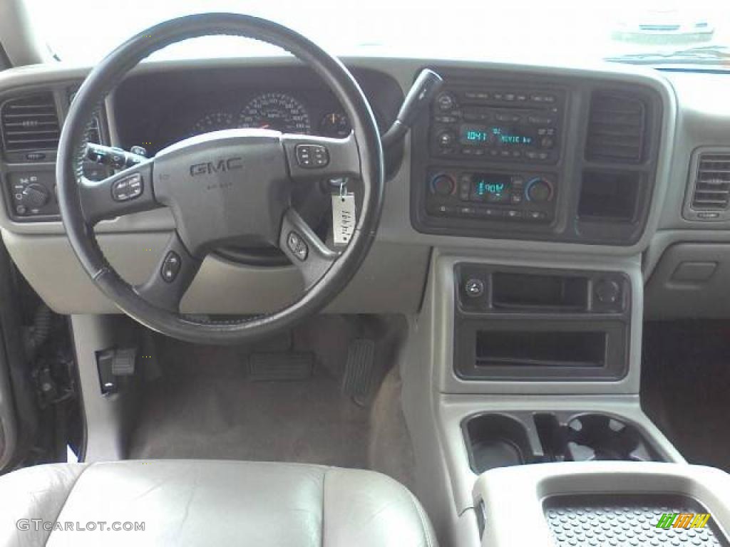 2005 Sierra 1500 SLT Crew Cab 4x4 - Carbon Metallic / Pewter photo #5