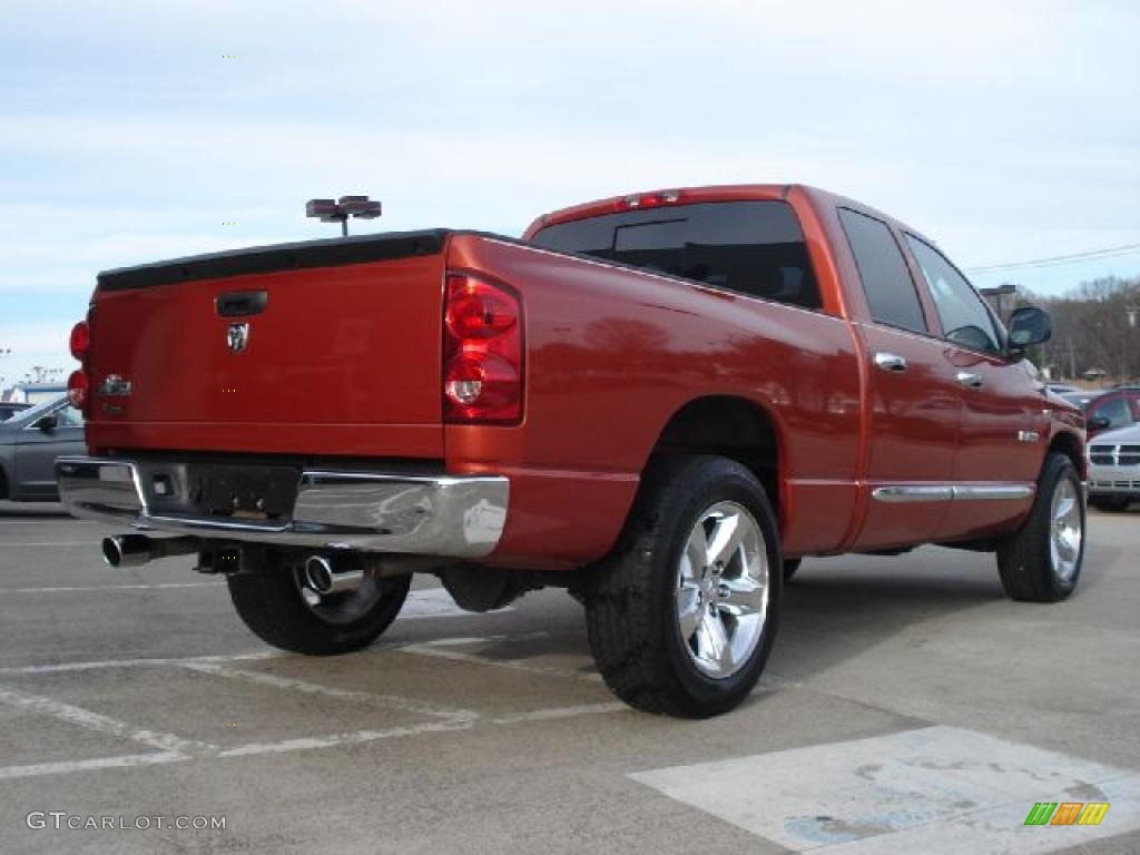 2008 Ram 1500 Big Horn Edition Quad Cab - Sunburst Orange Pearl / Khaki photo #3