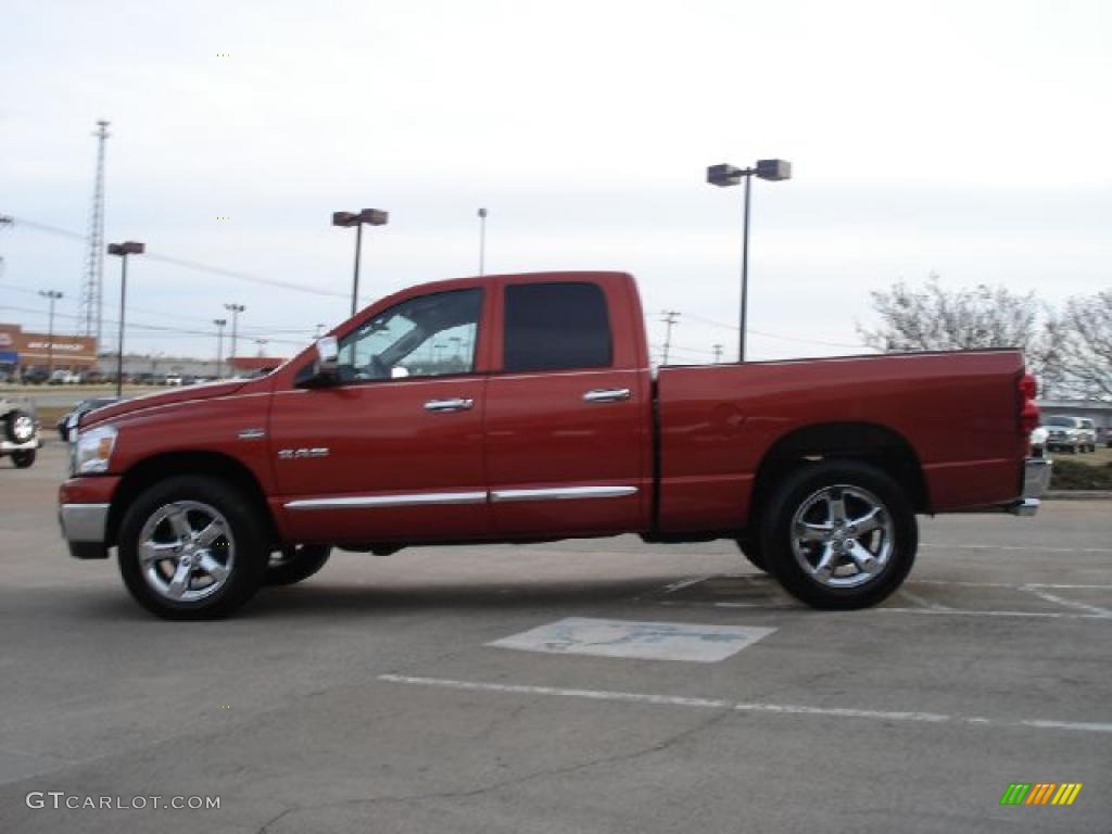 2008 Ram 1500 Big Horn Edition Quad Cab - Sunburst Orange Pearl / Khaki photo #6