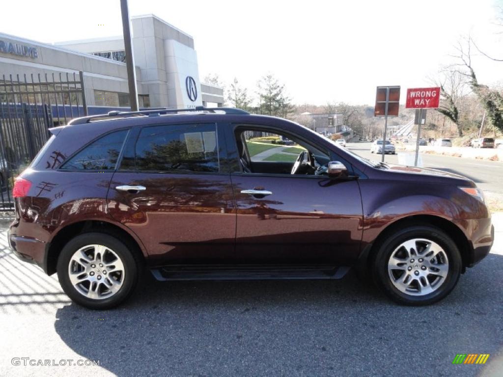 2008 MDX  - Dark Cherry Pearl / Ebony photo #3