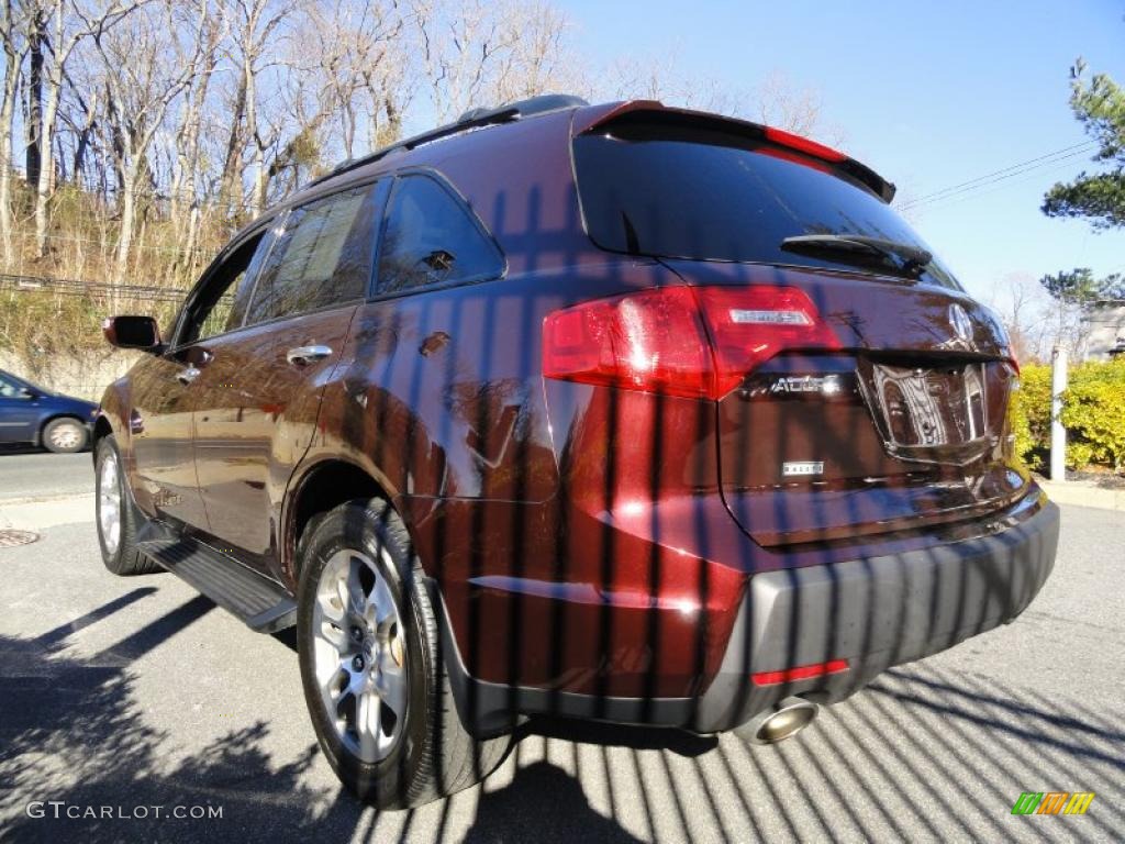 2008 MDX  - Dark Cherry Pearl / Ebony photo #4