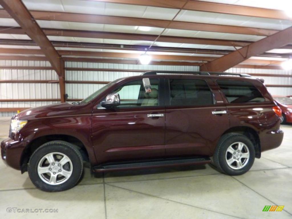 2008 Sequoia Limited 4WD - Cassis Red Pearl / Sand Beige photo #1
