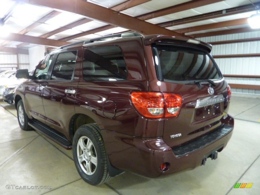 2008 Sequoia Limited 4WD - Cassis Red Pearl / Sand Beige photo #2