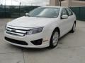 2011 White Platinum Tri-Coat Ford Fusion SE  photo #7